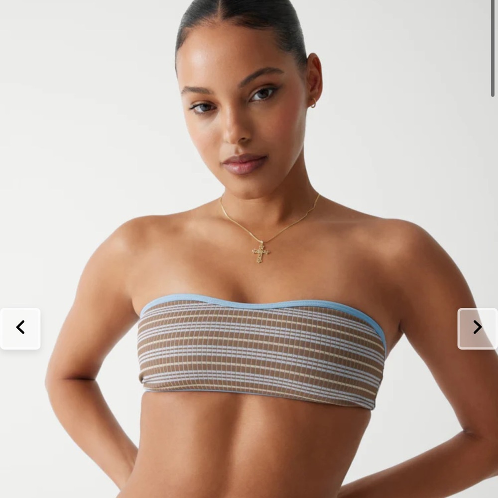 FRANKIES ROSABELLA STRIPED BANDEAU